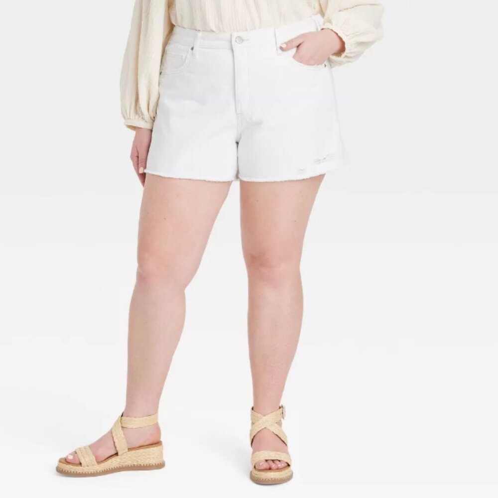Women's Mid-Rise 90's Baggy Jean Shorts - Universal Thread